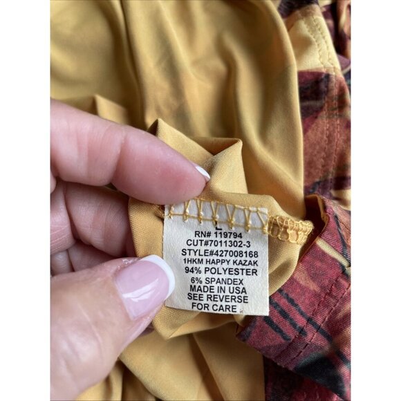 Vintage Y2K One World Baby Doll Dress Women's Large Yellow Abstract Fairy NWT - Picture 9 of 13